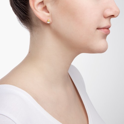 Kolczyki łezki Savicki: złote, diamenty